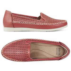 NWB Earth Origins Bright Coral Lizzy Women's Slip on Flats Loafers NEW in BOX